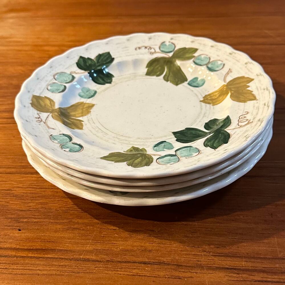 4 Dessert Salad Plates Poppytrail Metlox Vineyard 7.5"
